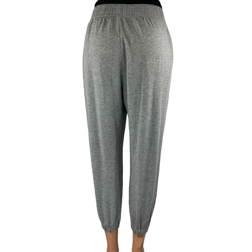 OGL Women's Gray High Rise Double Waistband Tapered Jogger Sweat Pants Size S